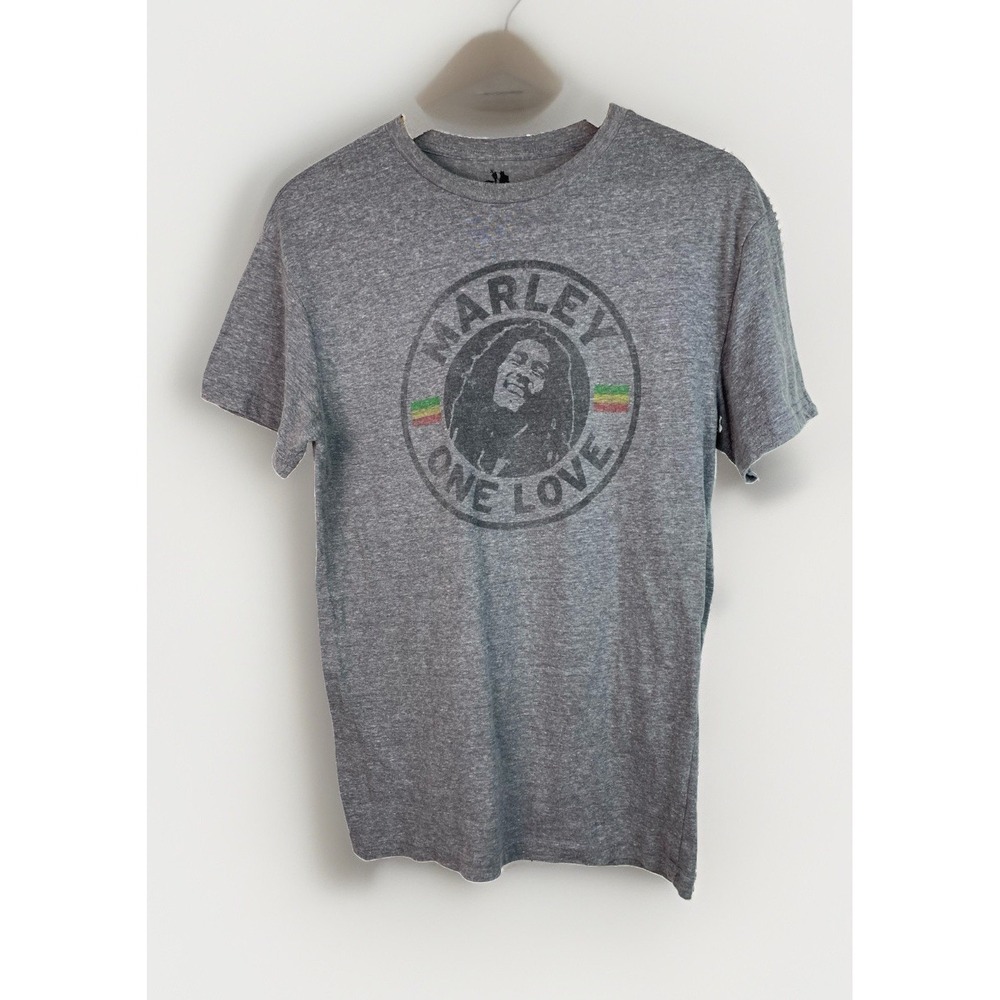 Zion Rootswear M Gray Bob Marley One Love Short Sleeve T-Shirt